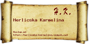 Herlicska Karmelina névjegykártya
